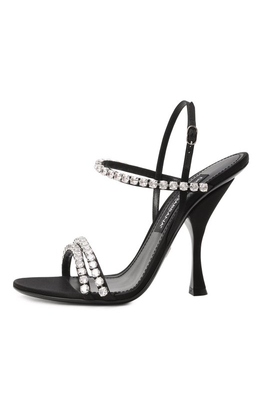 Текстильные босоножки Keira 105 Dolce & Gabbana CR1925/AT399 Чёрный  CR1925/AT399 Фото 4