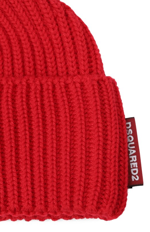 Шерстяной комплект из шапки и шарфа Dsquared2 GBM0003/01W00001 Красный  GBM0003/01W00001 Фото 4