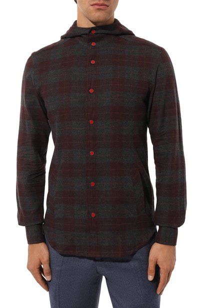 Хлопковая рубашка KITON разноцветного цвета по цене 85700 руб., арт. UMCMARH0907503, фото 3 Хлопковая рубашка KITON, арт. UMCMARH0907503, фото 3