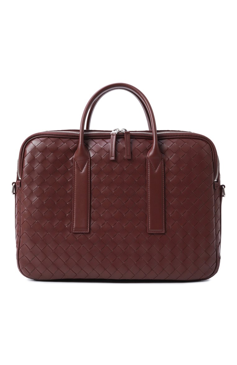 Мужская портфель getaway large BOTTEGA VENETA бордового цвета, арт. 766361/V2HL1 | Фото 6 (Ремень/цепочка: На ремешке; Размер: large; Материал: Натуральная кожа; Сумки-технические: Портфели)
