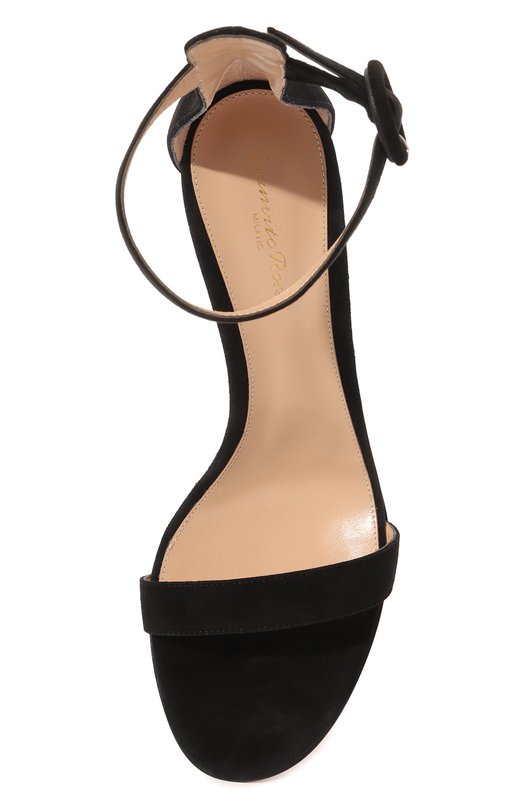 Замшевые босоножки Portofino 70 Gianvito Rossi G60088.70RIC.CAMNER0 Чёрный  G60088.70RIC.CAMNER0 Фото 6