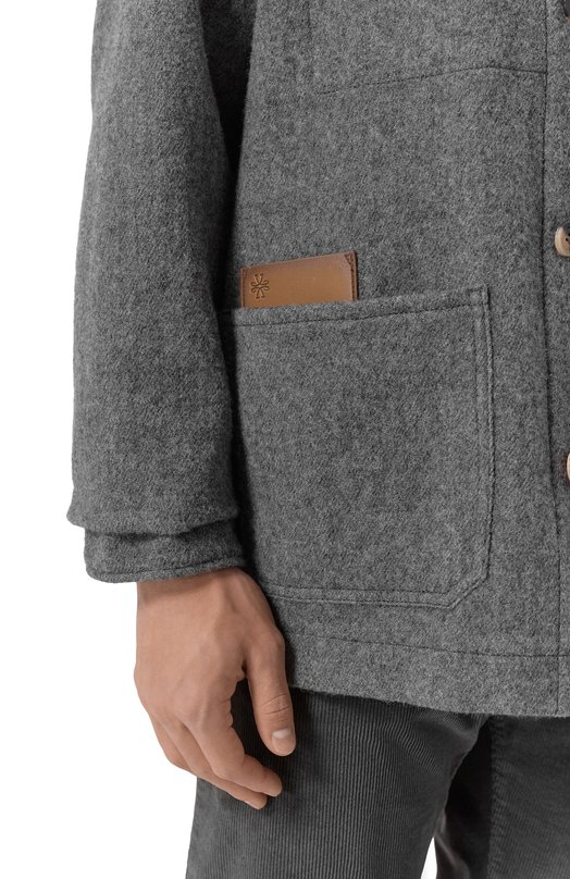 Шерстяная куртка-рубашка Jacob Cohen 25I P/JUM_E0033 081 T806A RW Серый  25I P/JUM_E0033 081 T806A RW Фото 5