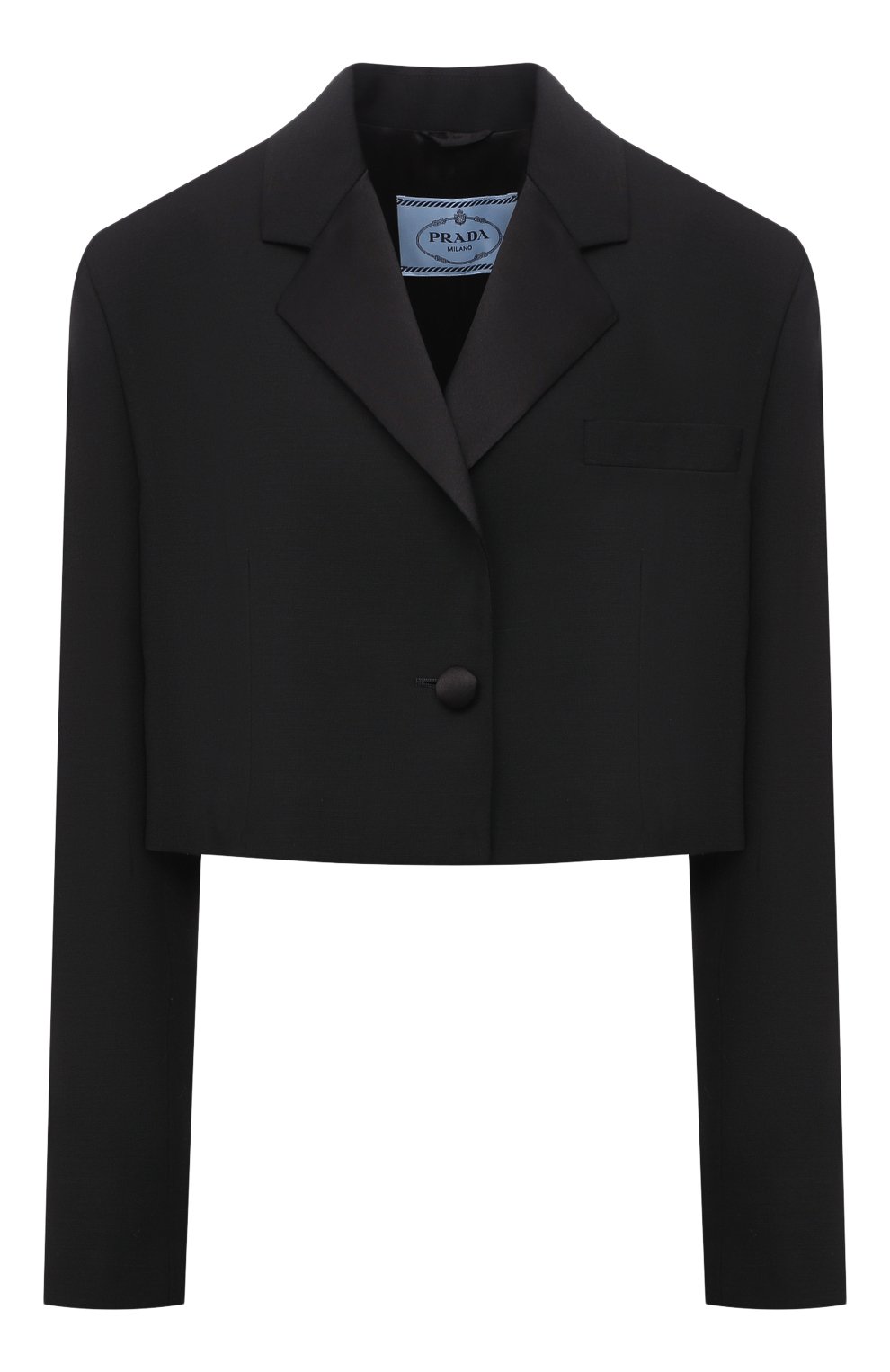 Жакет PRADA черного цвета по цене 240000 руб., арт. P514M-1Z9M-F0002-221, фото 1 Жакет PRADA, арт. P514M-1Z9M-F0002-221, фото 1