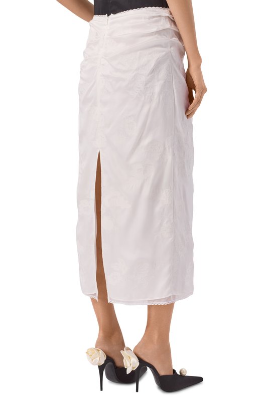 Шелковая юбка Magda Butrym 234526 Белый  234526 Фото 4