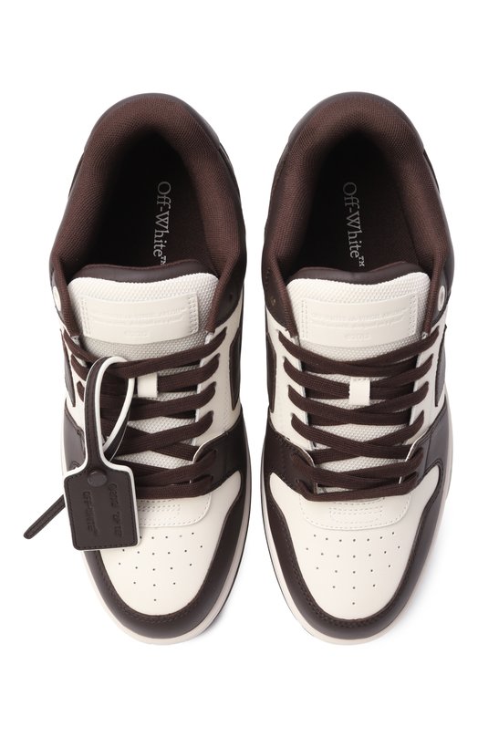 Кожаные кеды Out of Office Off-White 0MIA189C99LEA007 Коричневый  0MIA189C99LEA007 Фото 6