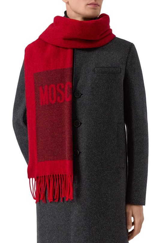 Шерстяной шарф Moschino 50239/M5857 Красный  50239/M5857 Фото 2