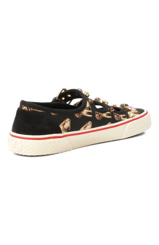 Текстильные кеды Dollyboard Valentino 7W2S0LH6/FEB Чёрный  7W2S0LH6/FEB Фото 5