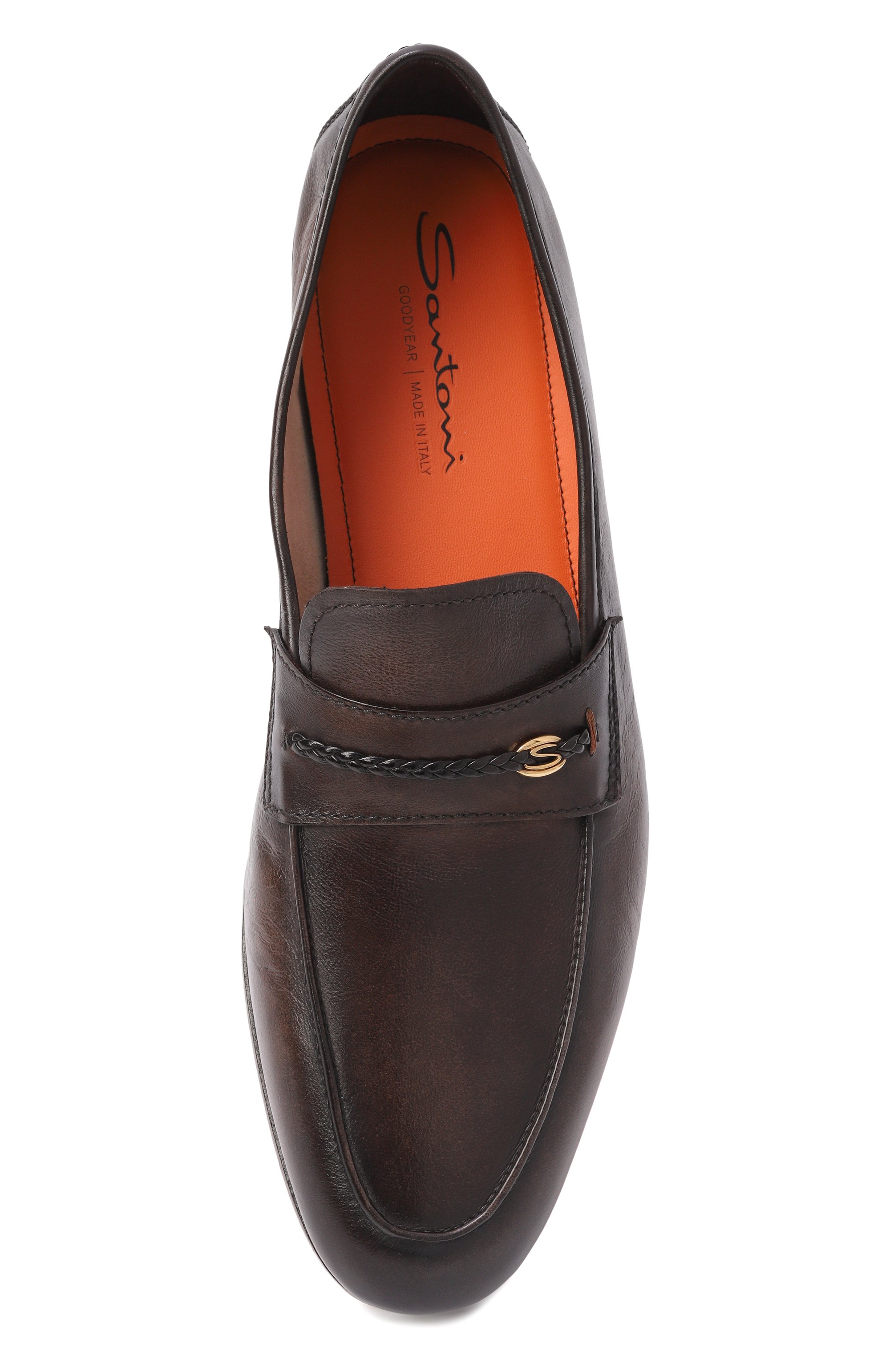 Кожаные лоферы carlos SANTONI темно-коричневого цвета по цене 127000 руб., арт. MCNG19284SA4SNU0, фото 5 Кожаные лоферы carlos SANTONI, арт. MCNG19284SA4SNU0, фото 5