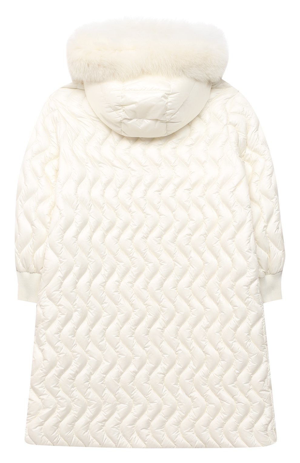 Пуховое пальто MONCLER белого цвета по цене 108000 руб., арт. F2-954-1C201-12-53048/4-6A, фото 2 Пуховое пальто MONCLER, арт. F2-954-1C201-12-53048/4-6A, фото 2