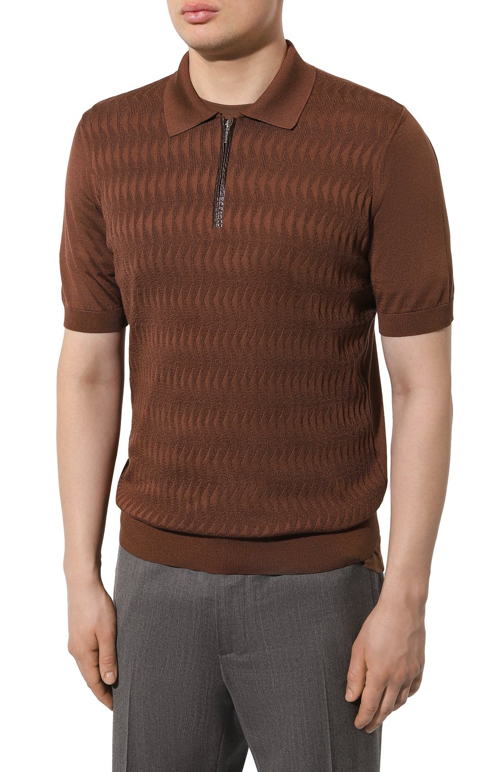 Шелковое поло ZILLI, арт. KZP002M0642VTS000, фото 3