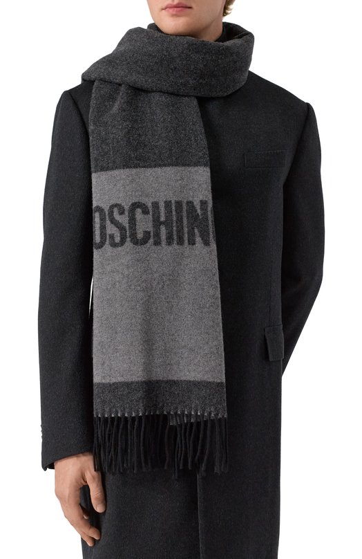 Шерстяной шарф Moschino 50239/M5857 Серый  50239/M5857 Фото 2
