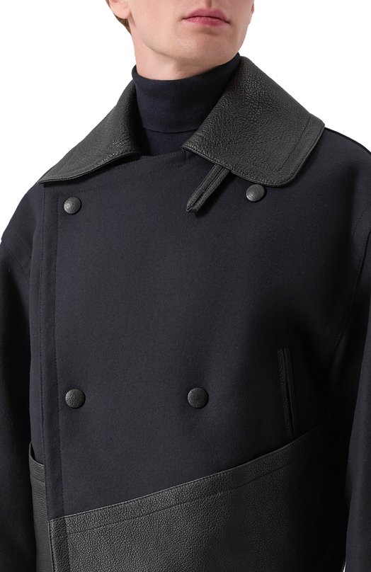 Кожаный бомбер Giorgio Armani GM002240/AF20402 Чёрный  GM002240/AF20402 Фото 5