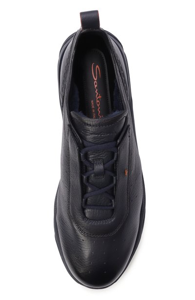 Кожаные кроссовки innova SANTONI темно-синего цвета по цене 104000 руб., арт. MBIG22073N0TPEVU, фото 5 Кожаные кроссовки innova SANTONI, арт. MBIG22073N0TPEVU, фото 5