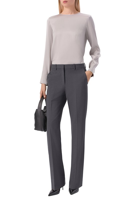 Атласный топ Max Mara Studio L0DI Серый  L0DI Фото 2