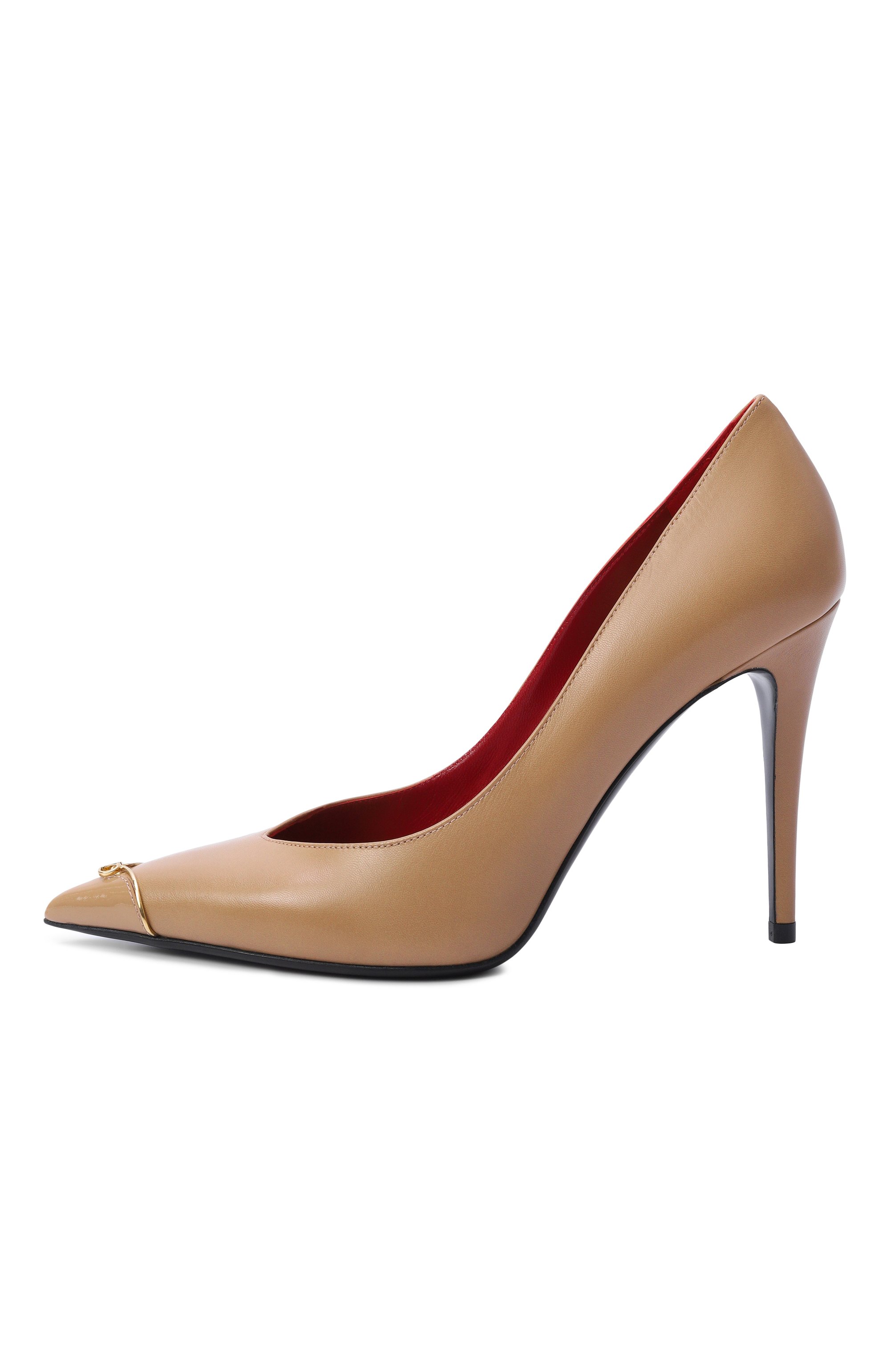 Кожаные туфли heartip 100 VALENTINO бежевого цвета по цене 125500 руб., арт. 9W2S0QD7/YEA, фото 4 Кожаные туфли heartip 100 VALENTINO, арт. 9W2S0QD7/YEA, фото 4