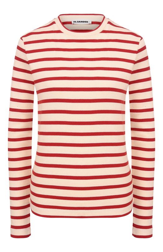 Хлопковый лонгслив Jil Sander J40NH0003/J46497 Красный J40NH0003/J46497