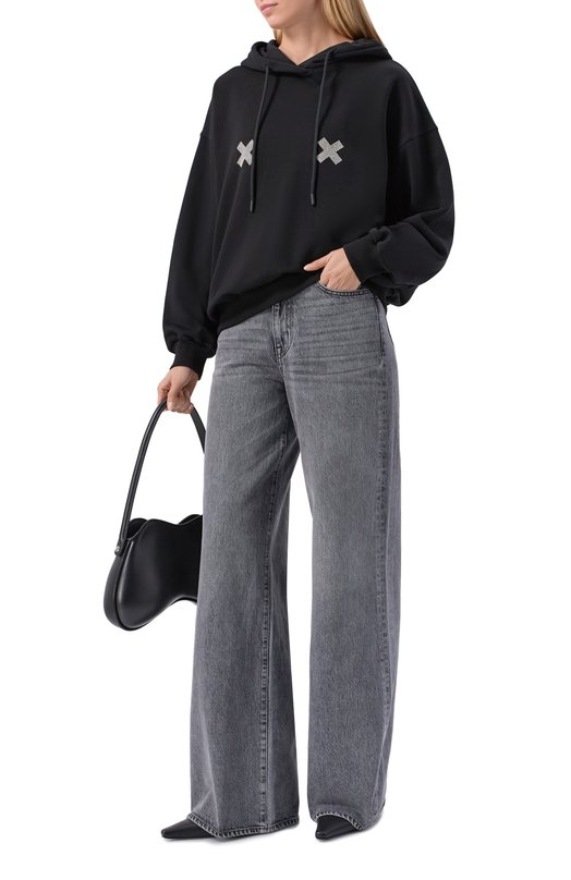 Хлопковое худи Flashin FS25HCROSB Чёрный  FS25HCROSB Фото 2