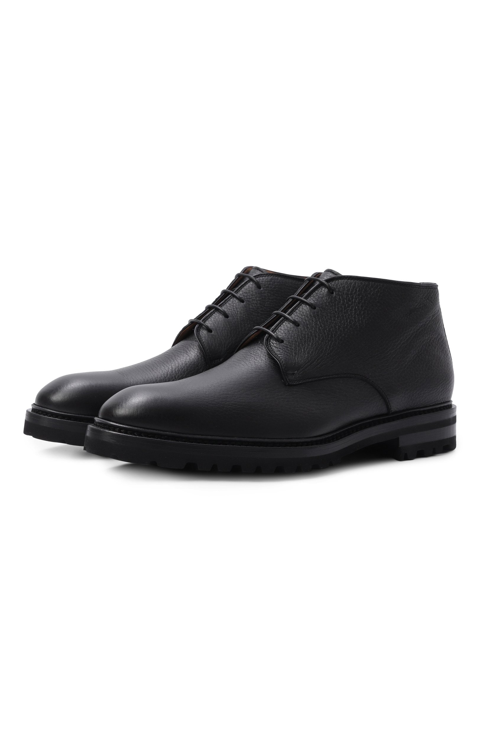 Кожаные ботинки KITON черного цвета по цене 228500 руб., арт. USSA510N00126, фото 1 Кожаные ботинки KITON, арт. USSA510N00126, фото 1