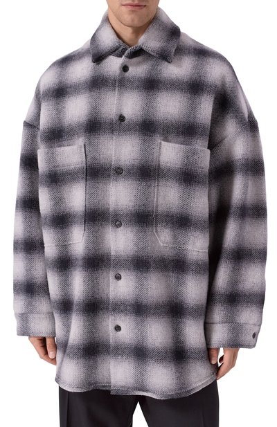 Шерстяная куртка-рубашка ISABEL BENENATO черно-белого цвета по цене 109000 руб., арт. UW16F25, фото 3 Шерстяная куртка-рубашка ISABEL BENENATO, арт. UW16F25, фото 3