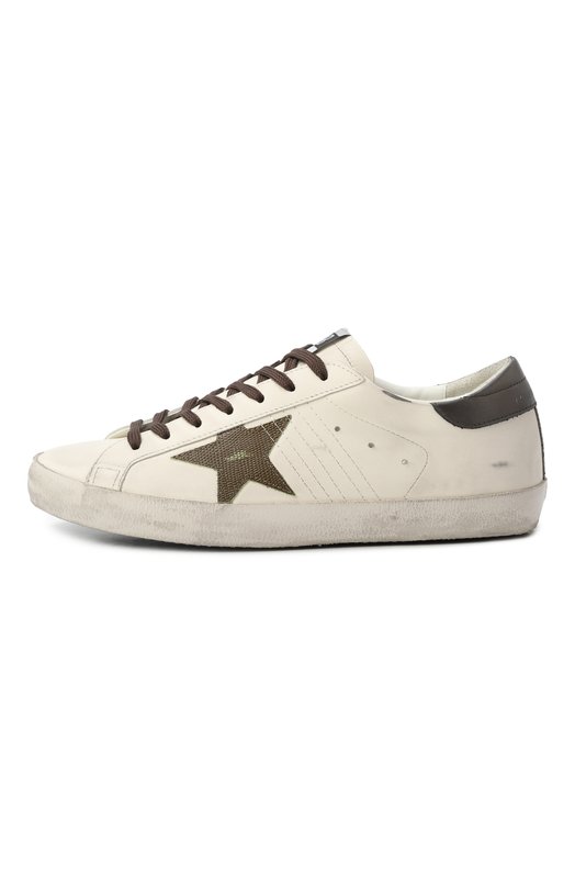 Кожаные кеды Super-Star Golden Goose Deluxe Brand GMF00101.F007516 Белый  GMF00101.F007516 Фото 4