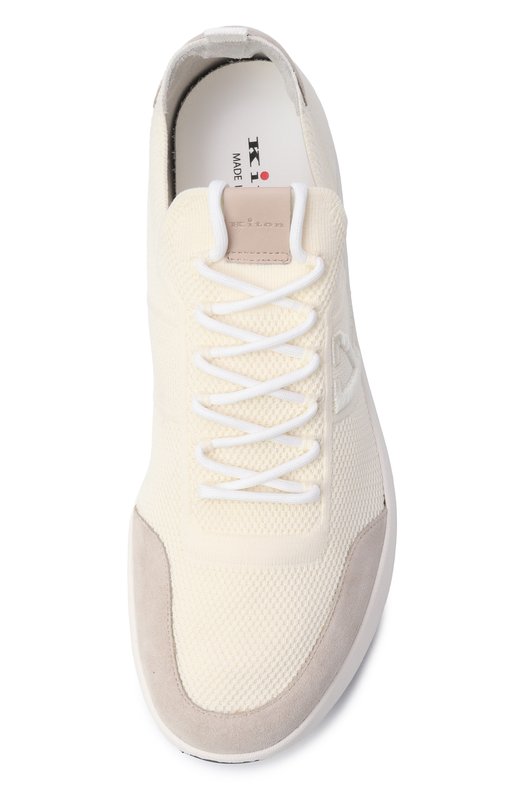 Текстильные кроссовки Kiton USSA031N0121728 Кремовый  USSA031N0121728 Фото 5