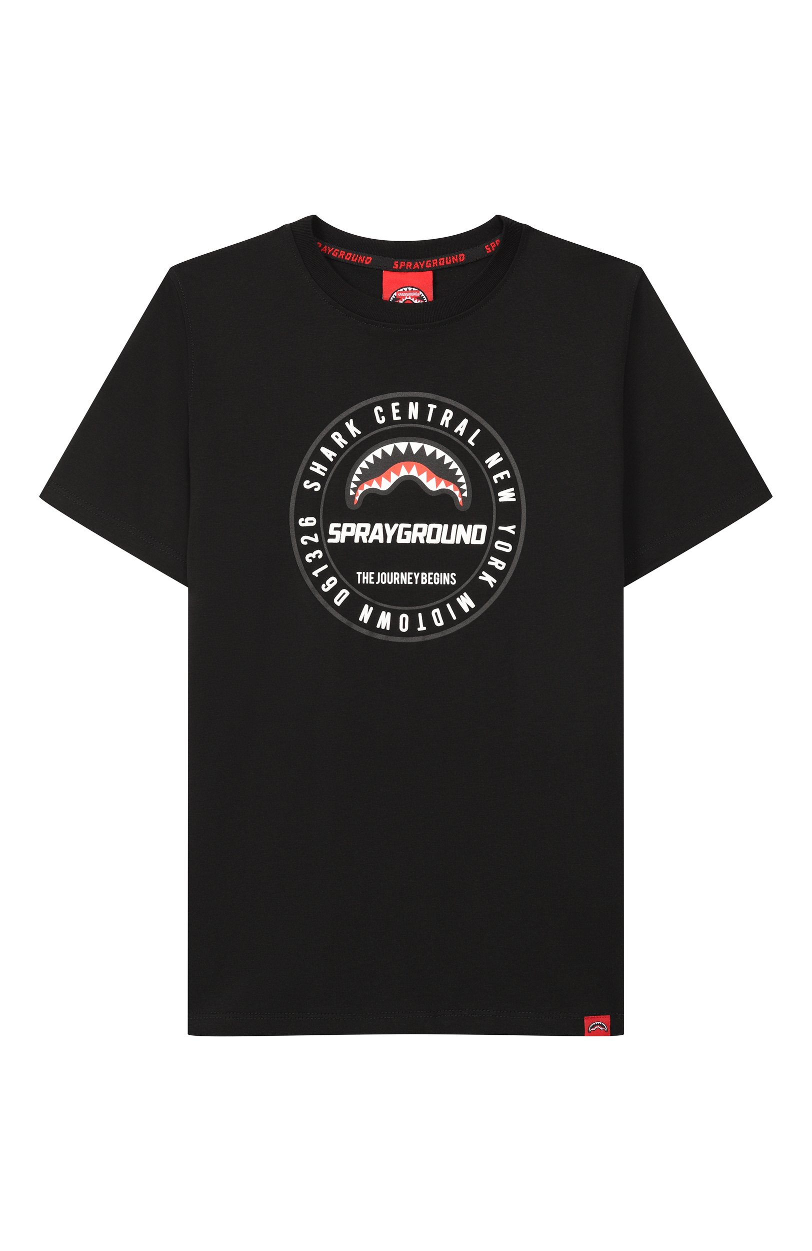 Хлопковая футболка SPRAYGROUND, арт. SPY1485BLK/SPRAYGR0UND BASIC REGULAR T-SHIRTBLK, фото 1
