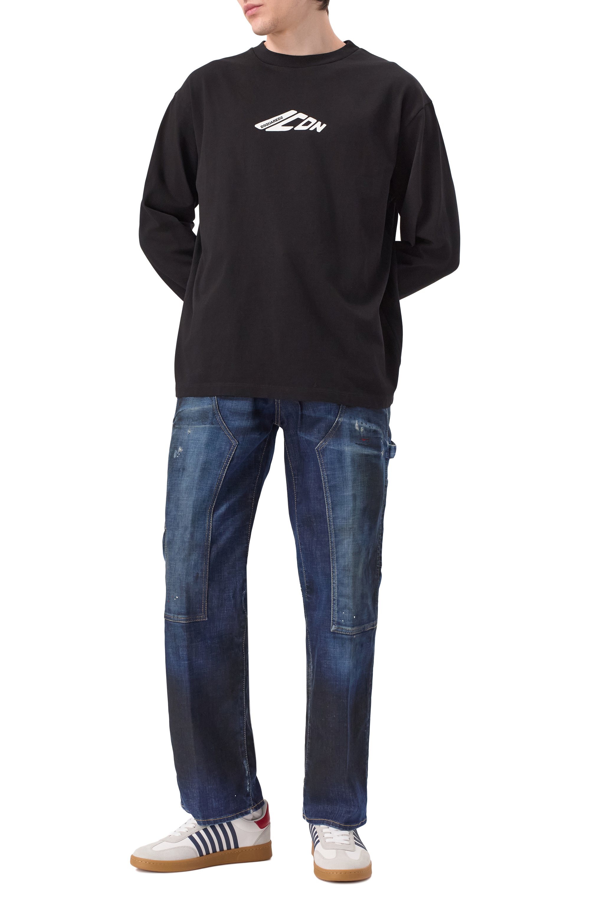 Кожаные кеды boxer DSQUARED2, арт. SNM0364/01504118, фото 2