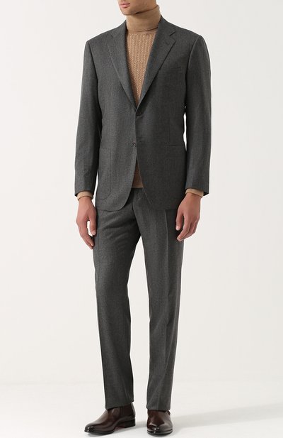 Кашемировый костюм с пиджаком на двух пуговицах KITON, арт. UA81K01P45, фото 1