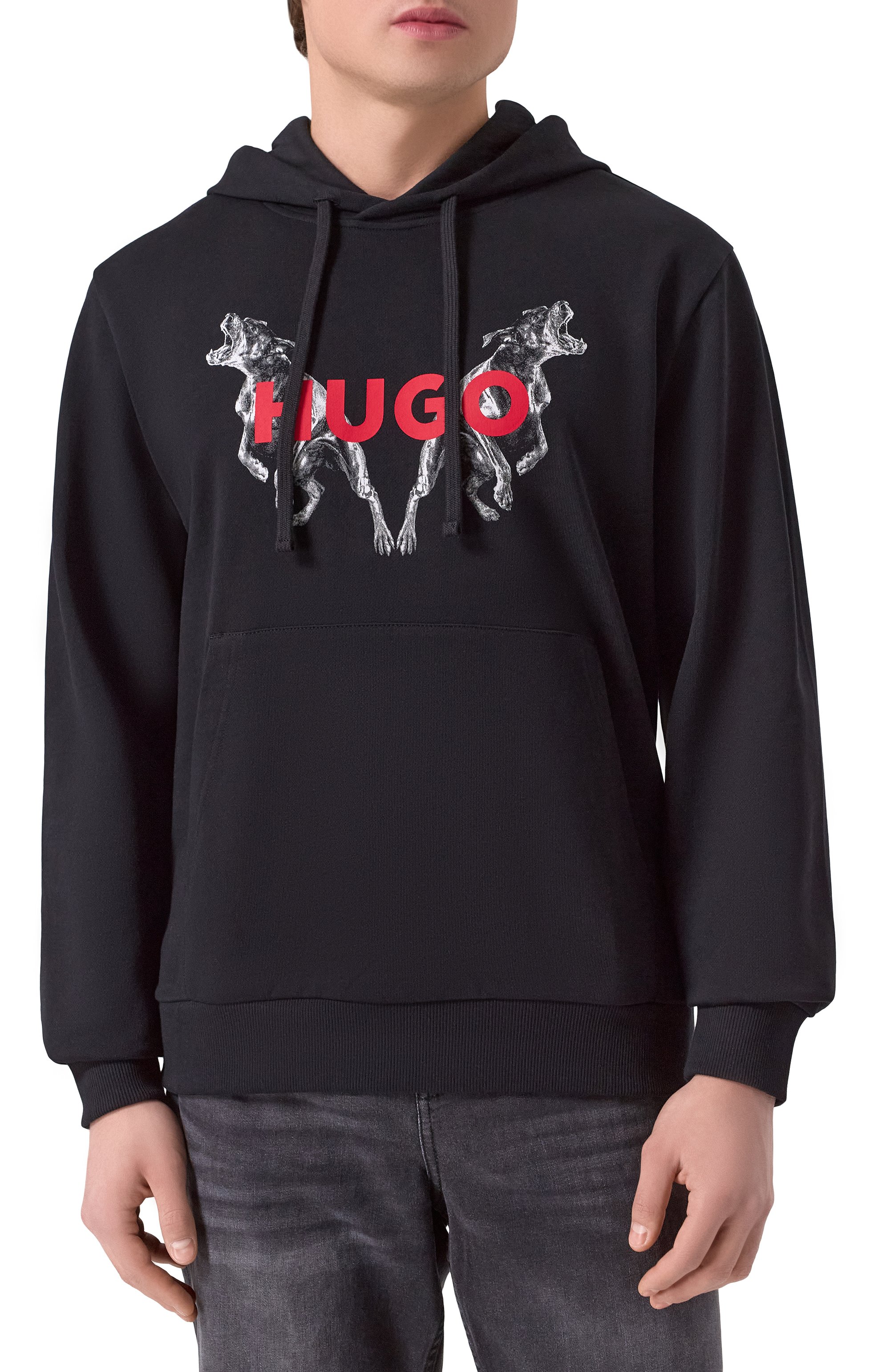 Хлопковое худи HUGO, арт. 50530580, фото 3