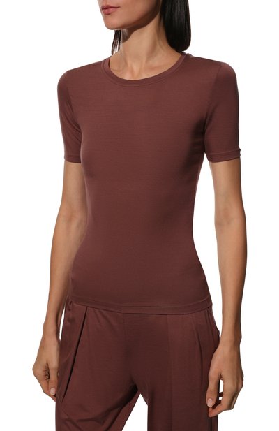 Футболка ZIMMERLI коричневого цвета по цене 10900 руб., арт. 700-3450, фото 3 Футболка ZIMMERLI, арт. 700-3450, фото 3