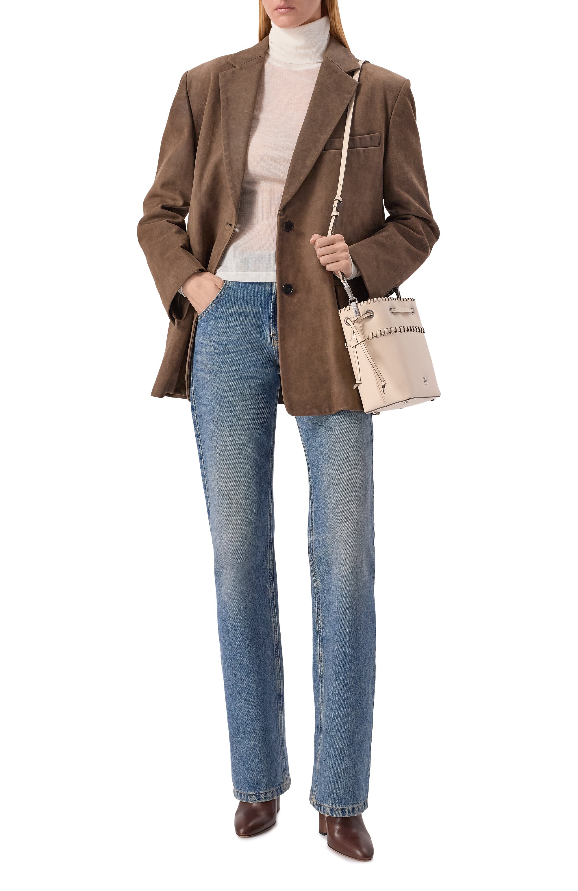 Водолазка GOOROO кремового цвета по цене 38880 руб., арт. KTP014-8733-101-FW25/26, фото 2 Водолазка GOOROO, арт. KTP014-8733-101-FW25/26, фото 2