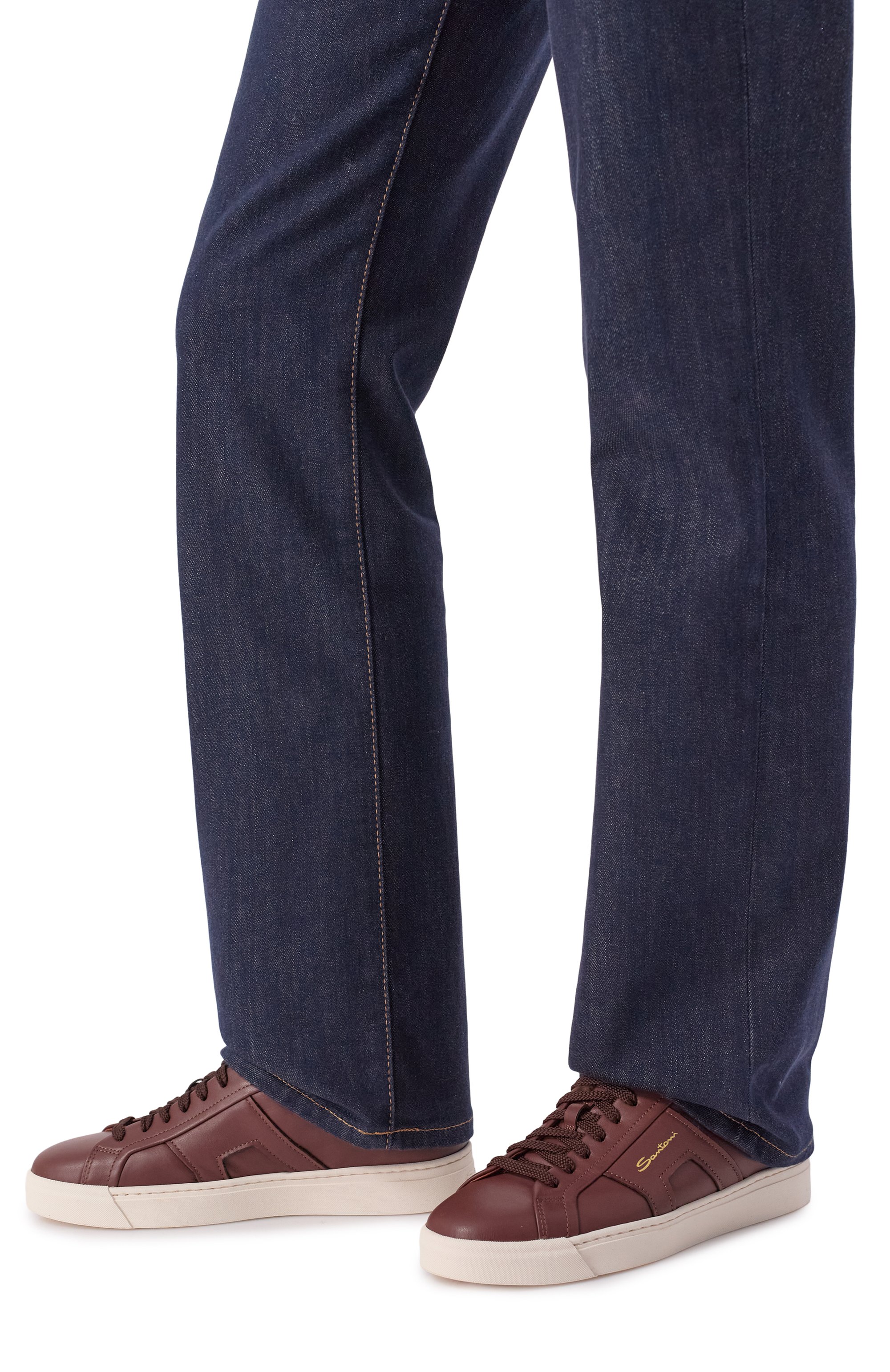 Кожаные кеды SANTONI, арт. WBGG61419PNNPXWL, фото 2