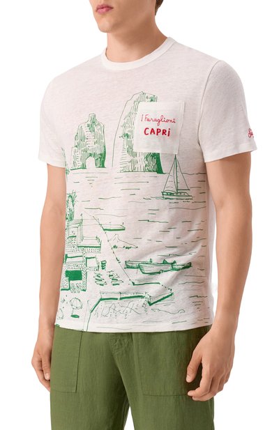 Льняная футболка MC2 SAINT BARTH, арт. STBM ECSTASEA/02842H, фото 3