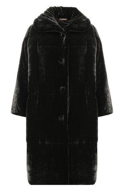 Бархатный пуховик с отложным воротником MONTECORE, арт. 2526C460/182801, фото 1