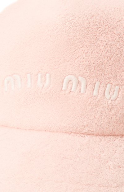 Хлопковая бейсболка MIU MIU, арт. 5HC179-2DPO-F0442, фото 4