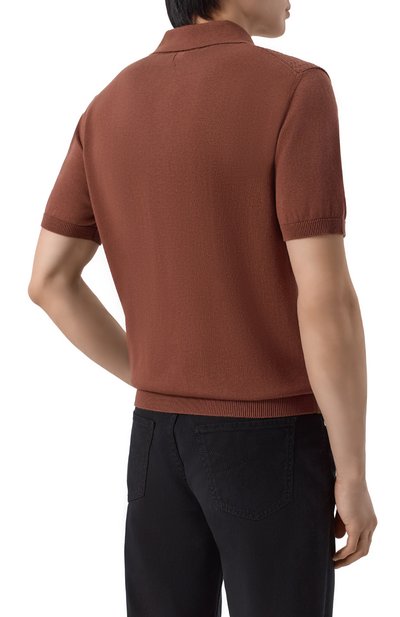 Поло CANALI коричневого цвета по цене 59650 руб., арт. C1177/MK02463, фото 4 Поло CANALI, арт. C1177/MK02463, фото 4