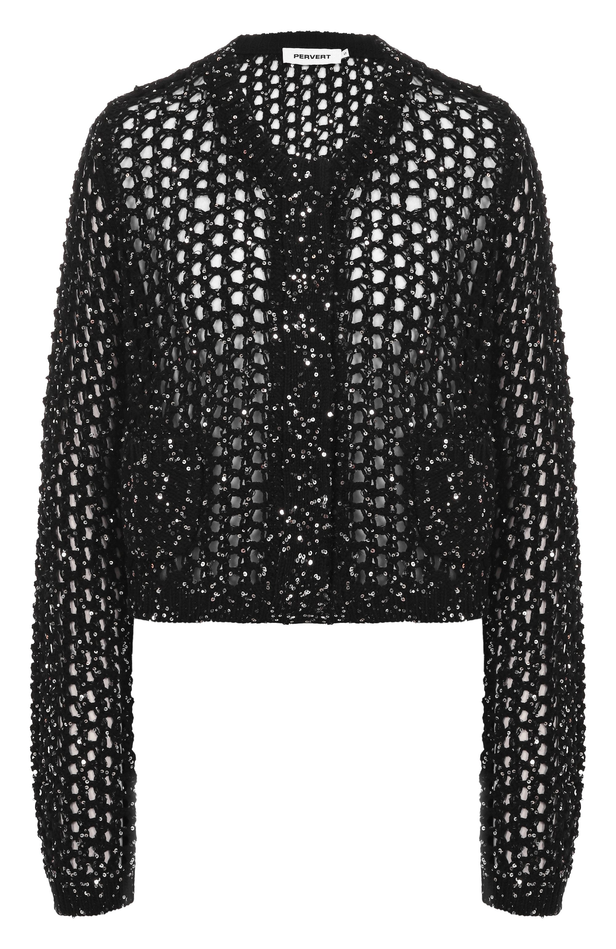 Хлопковый кардиган с отделкой пайетками PERVERT, арт. PE25/CR01/60-02, фото 1