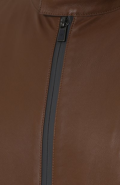 Кожаная куртка с воротником-стойкой LORO PIANA, арт. FAI1196, фото 5