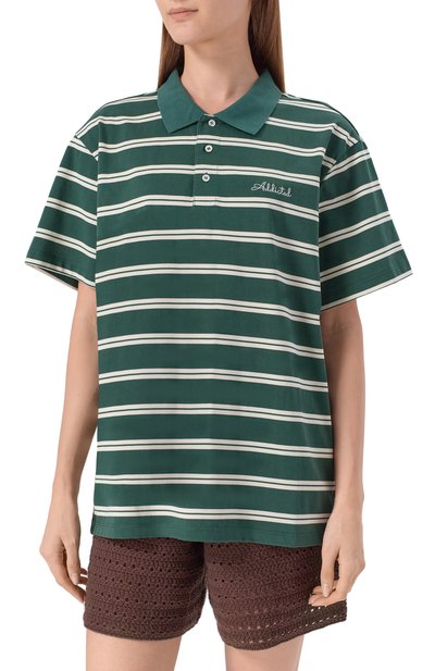 Хлопковое поло ADDICTED зеленого цвета по цене 13040 руб., арт. FT2309.1, фото 3 Хлопковое поло ADDICTED, арт. FT2309.1, фото 3