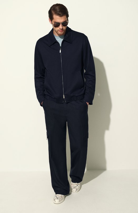 Бомбер из шелка и хлопка Zilli B0M01DM0605V00000/66 Синий  B0M01DM0605V00000/66 Фото 6