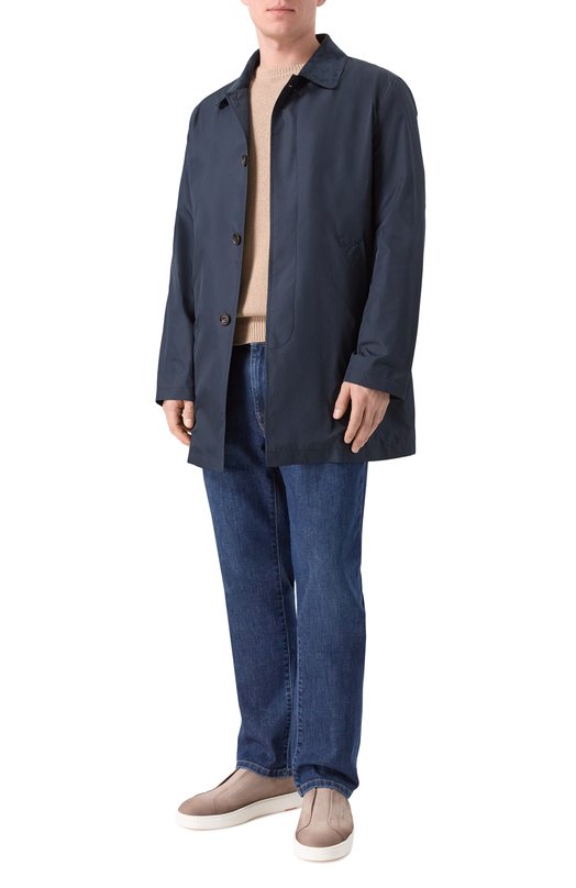 Замшевые кеды Cleanic Santoni MBCG21995BARTFEH Бежевый  MBCG21995BARTFEH Фото 2