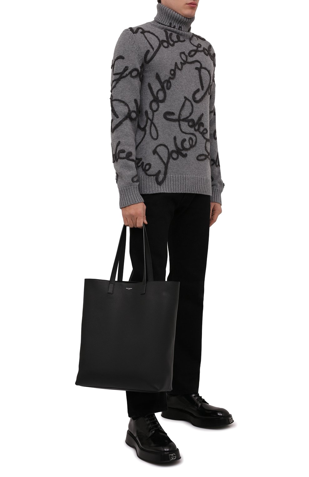 Кожаная сумка-шопер bold SAINT LAURENT, арт. 676657/B680N, фото 3