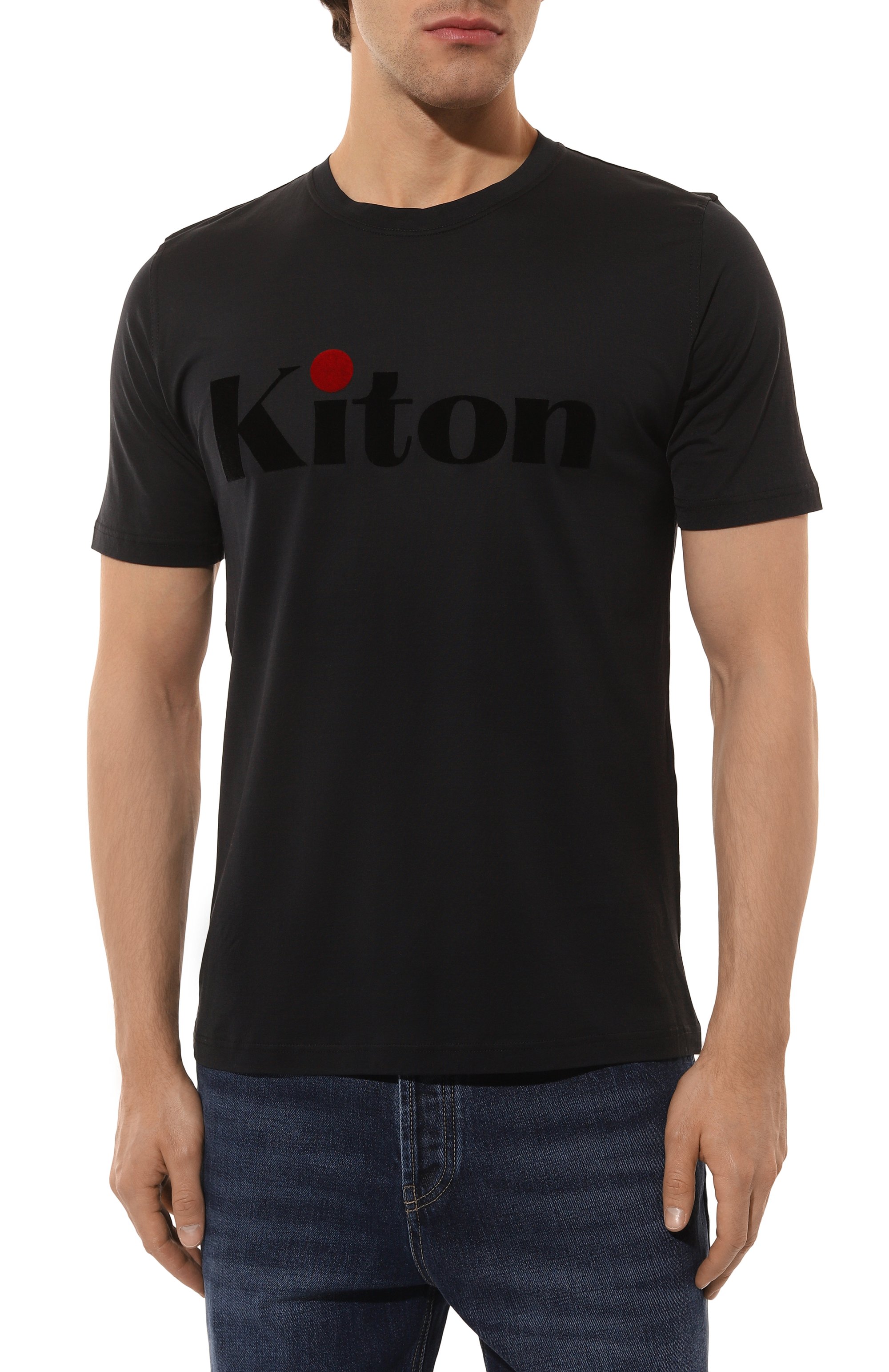 Хлопковая футболка KITON, арт. UMK0490K57, фото 3