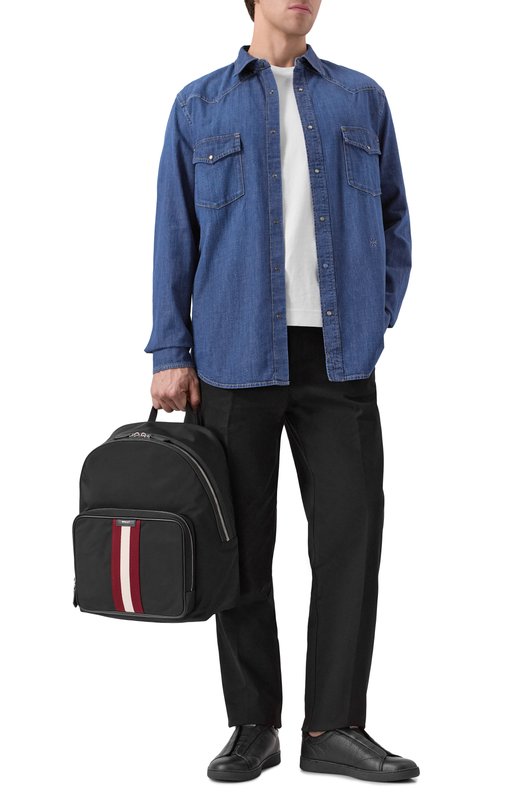 Кожаные кеды Retro Crest Bally MSK0F8/VT029 Чёрный  MSK0F8/VT029 Фото 2