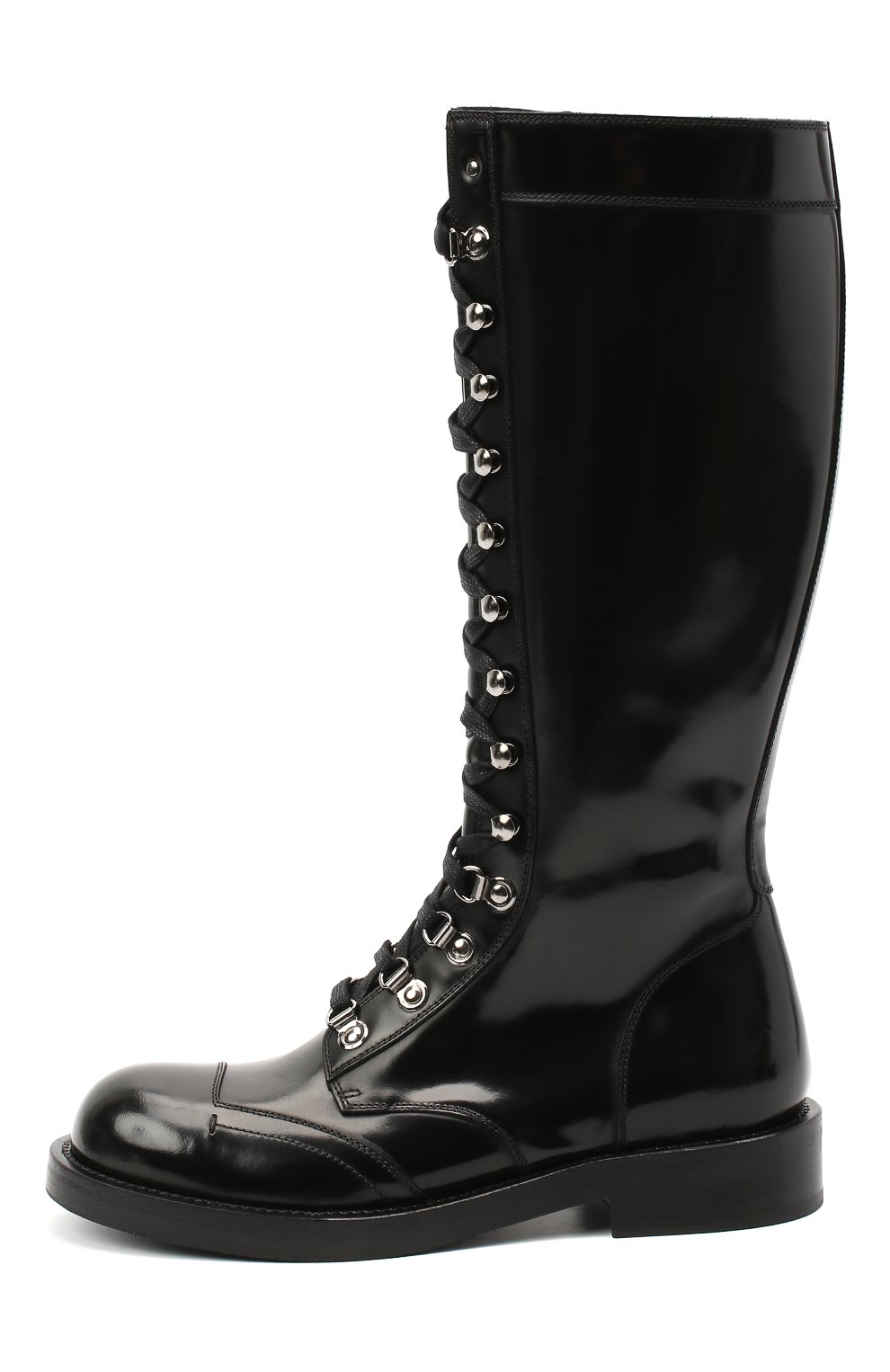 Кожаные сапоги DOLCE & GABBANA черного цвета по цене 177500 руб., арт. CU0698/A0094, фото 3 Кожаные сапоги DOLCE & GABBANA, арт. CU0698/A0094, фото 3