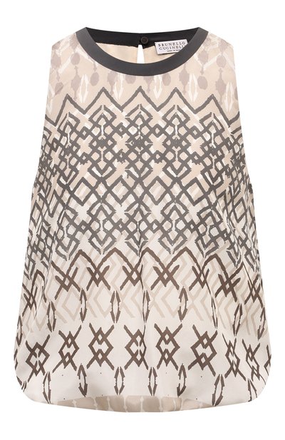 Женский шелковый топ BRUNELLO CUCINELLI, арт. MP00SSK900