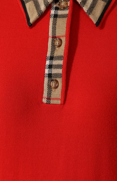 Шерстяное поло BURBERRY красного цвета по цене 64100 руб., арт. 8023891, фото 5 Шерстяное поло BURBERRY, арт. 8023891, фото 5
