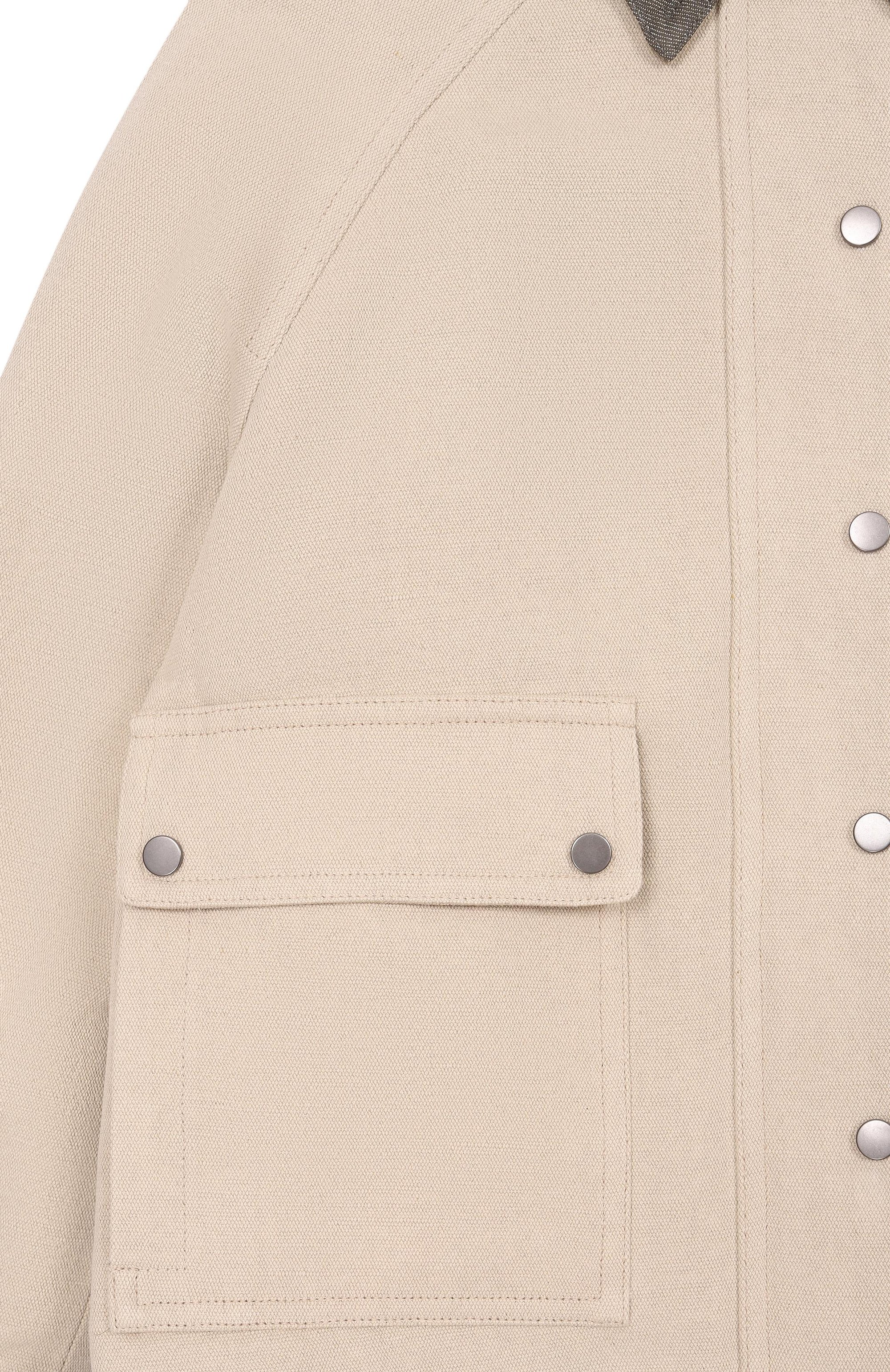 Куртка из хлопка и льна BRUNELLO CUCINELLI, арт. BL5950607C, фото 3