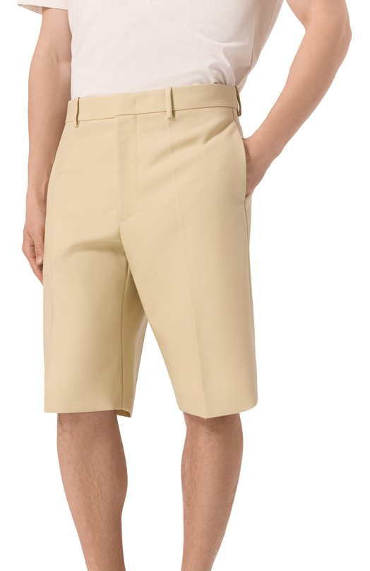 Шерстяные шорты Jil Sander J21KA0256/J40005 Жёлтый  J21KA0256/J40005 Фото 3