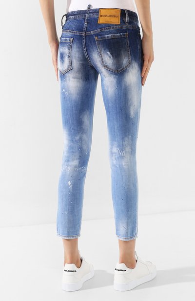 Укороченные джинсы DSQUARED2 синего цвета по цене 72450 руб., арт. S72LB0230/S30342, фото 4 Укороченные джинсы DSQUARED2, арт. S72LB0230/S30342, фото 4